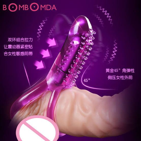 2 In 1 Vibrating Sex Penis Ring Clit Stimulator