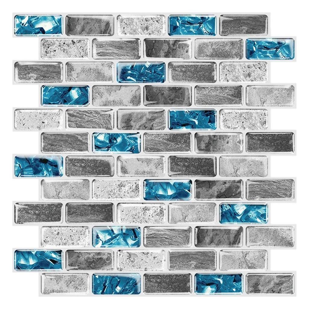 3D Marble Tile Backsplash Wallpaper 12X12in For Kitchen Style 1