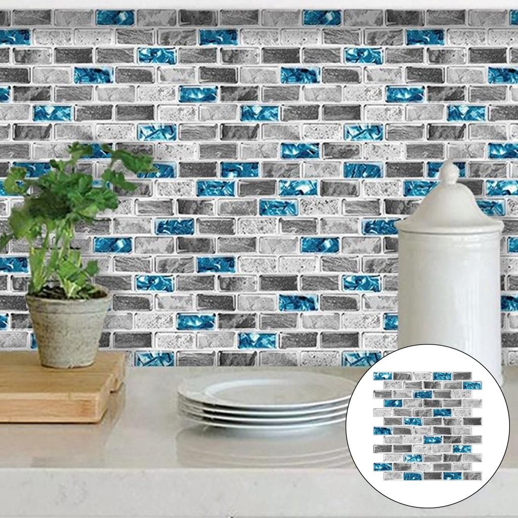 3D Marble Tile Backsplash Wallpaper 12X12in For Kitchen Style 1