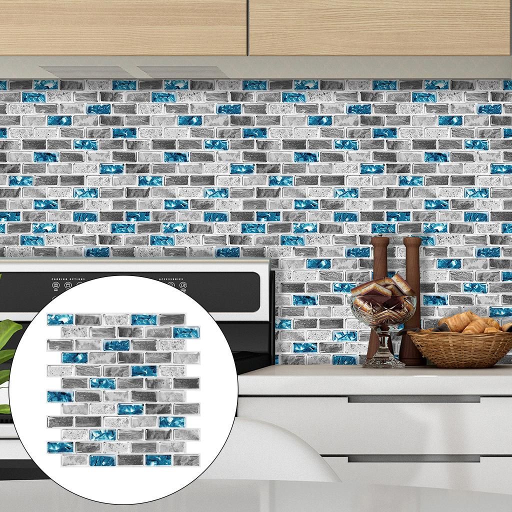 3D Marble Tile Backsplash Wallpaper 12X12in For Kitchen Style 1
