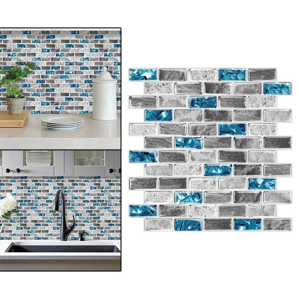 3D Marble Tile Backsplash Wallpaper 12X12in For Kitchen Style 1