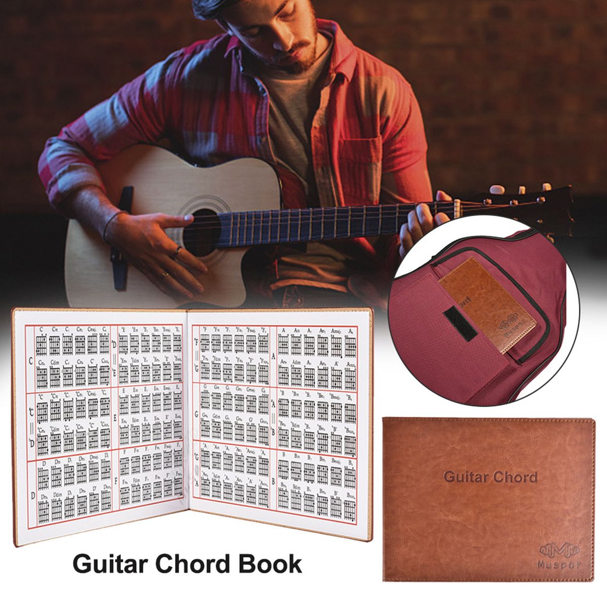 6 String Acoustic / Classical / Electric Guitar Chord Book