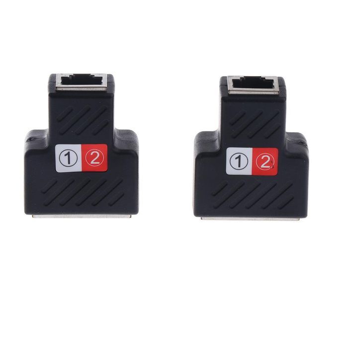 2x 2 Pieces Splitter Adapter 1 To 2 Dual Female Port