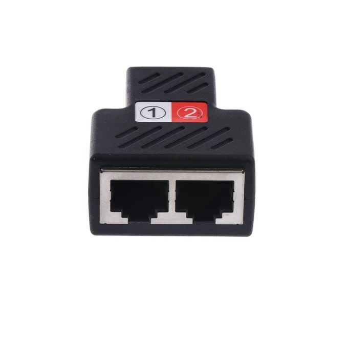 2x 2 Pieces Splitter Adapter 1 To 2 Dual Female Port
