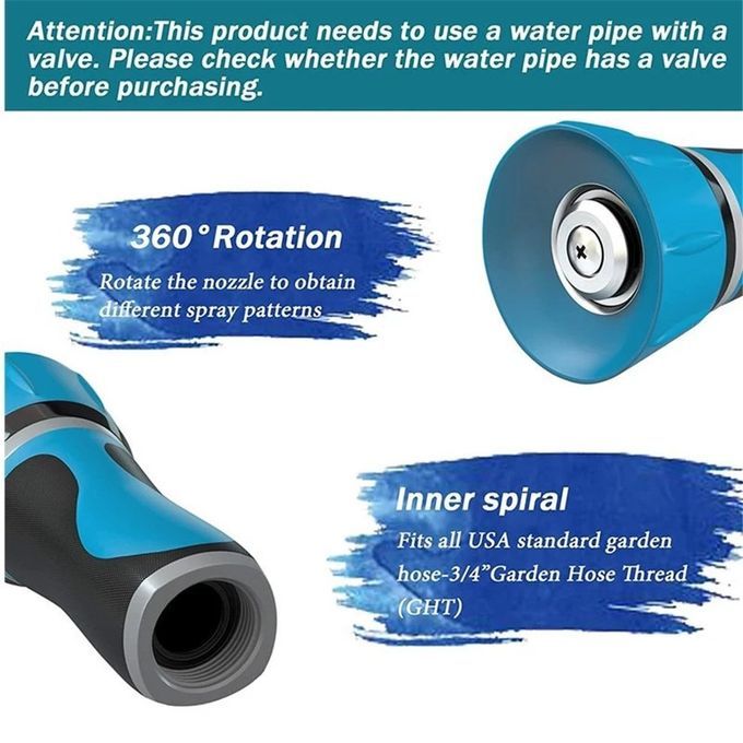 Garden   Nozzle High-pressure Water  Er For  Leaning Strong Power-black+red