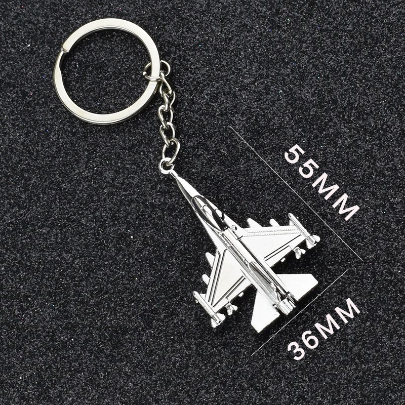 Aircraft Key Chain Creative Metal Key Chain Fighter Key Pendant Aviation Small Gift Souvenir