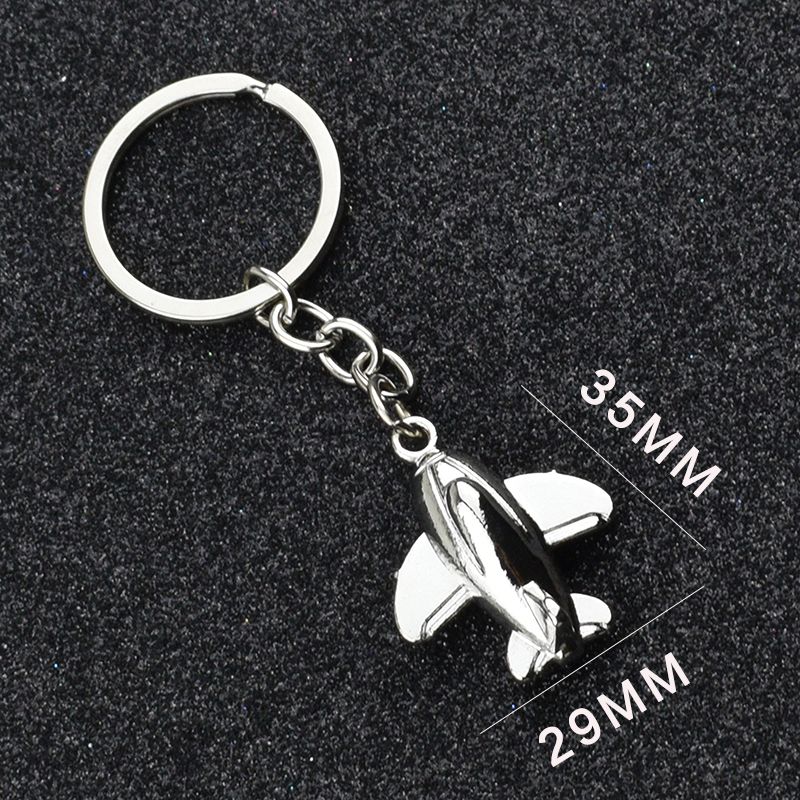 Aircraft Key Chain Creative Metal Key Chain Fighter Key Pendant Aviation Small Gift Souvenir