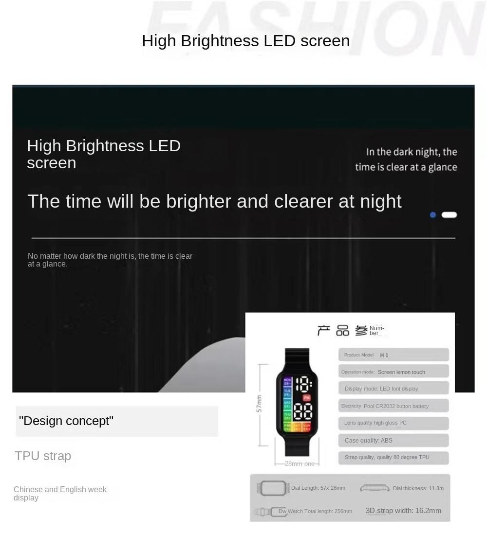 LED digital electronic Sports Watch - unisex