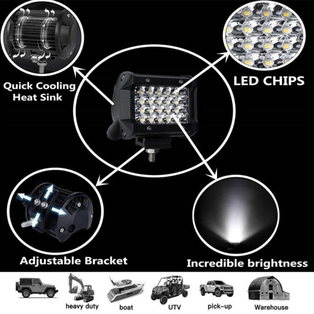 2Pcs 4 Inch LED Light Bar Driving Lights LED Pods Spot Off