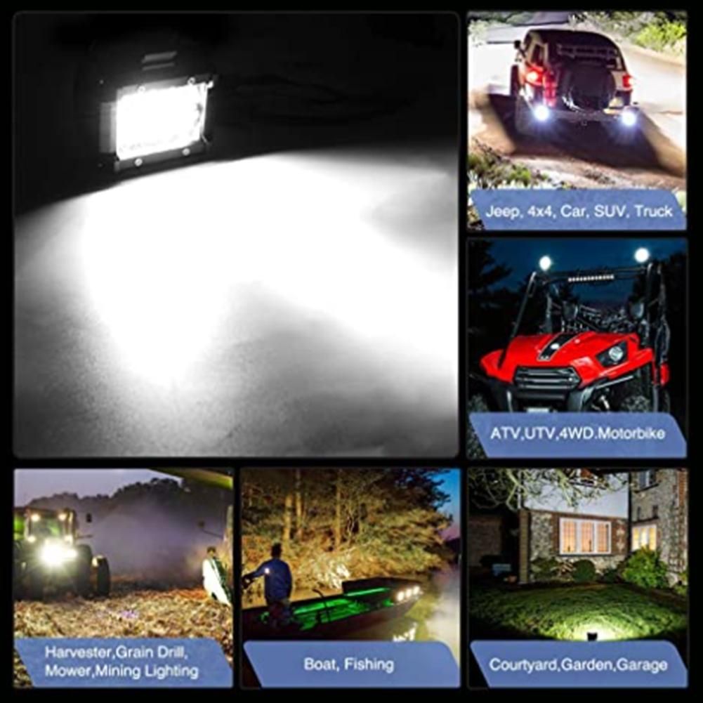 2Pcs 4 Inch LED Light Bar Driving Lights LED Pods Spot Off
