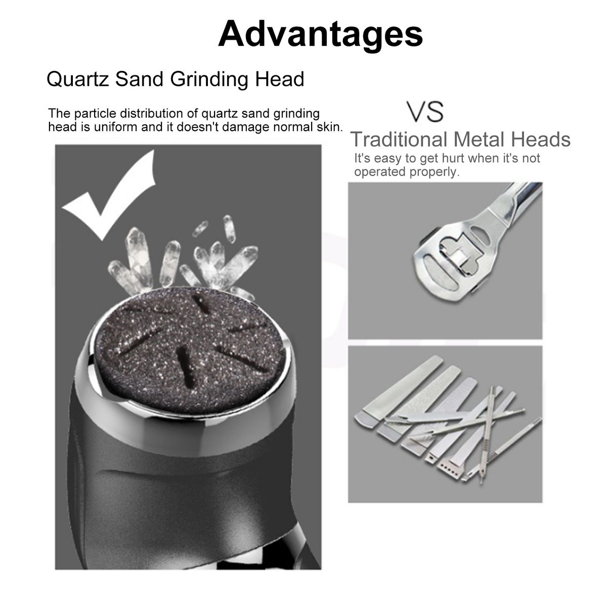 Electric Foot Callus Remover Kit Portable Foot File Pedicure