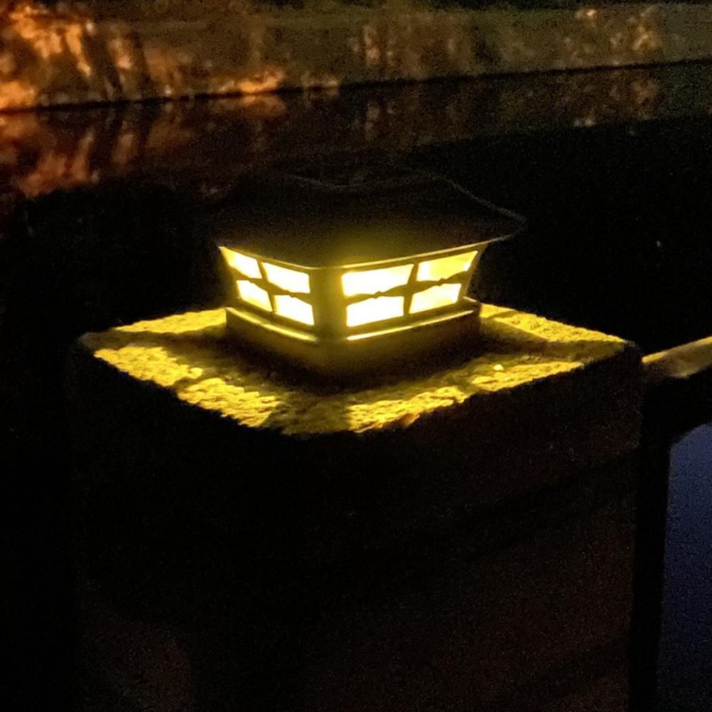 Solar Post Cap Lights Outdoor Post Solar Lights LED Bulb