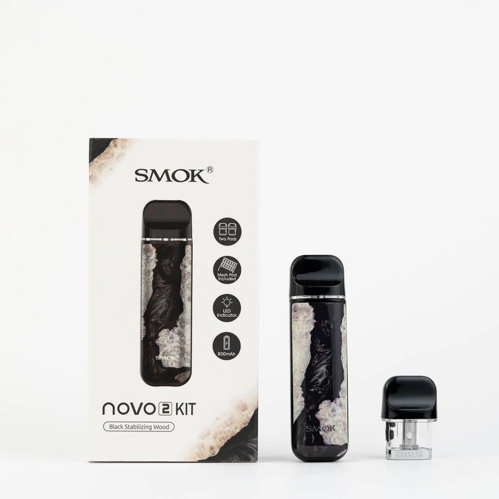 Novo 2 Rechargeable Vape Pod/Kit Black Wood