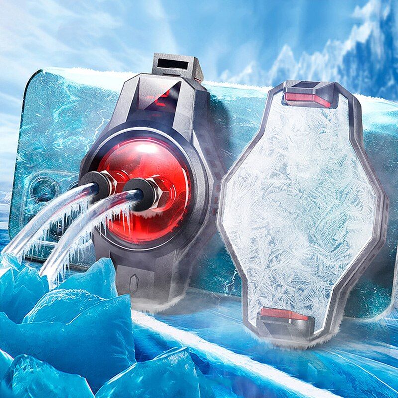 Portable Phone Cooler Mute Water Cooling Smart Temperature Display Semiconductor Phone Clip Cooling Fan Radiator Game Heat Sink