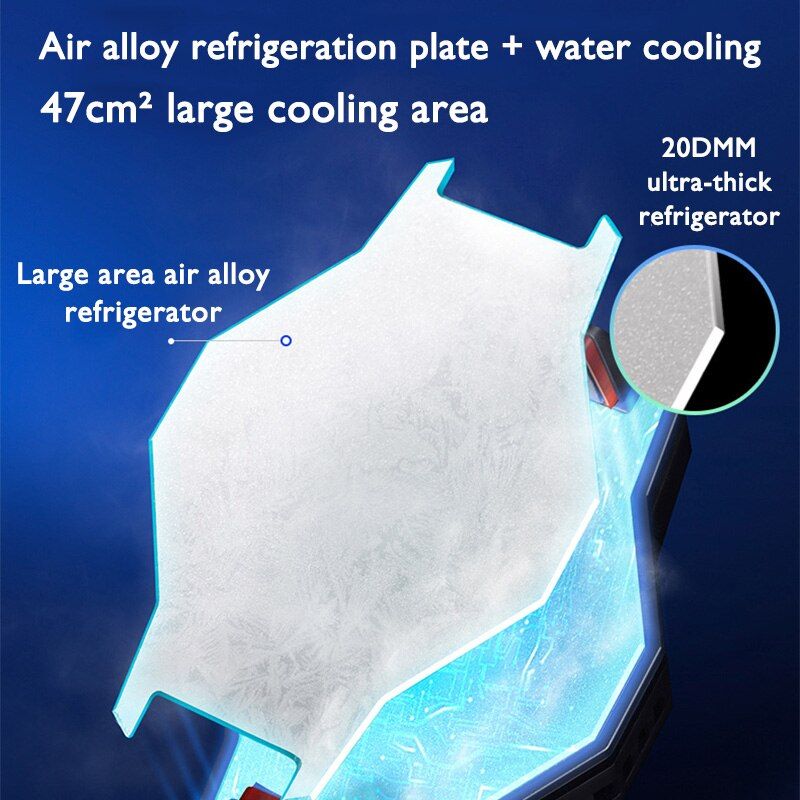 Portable Phone Cooler Mute Water Cooling Smart Temperature Display Semiconductor Phone Clip Cooling Fan Radiator Game Heat Sink