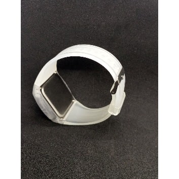 Transparent Mirror Dial Digital Led Watch - White
