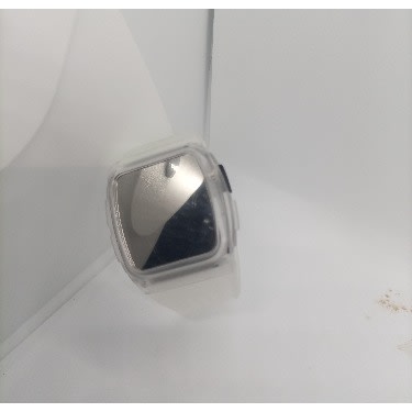 Transparent Mirror Dial Digital Led Watch - White