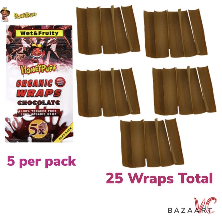 Organic Hemp Blunt / Smoke Wraps Chocolate Flavour X 5