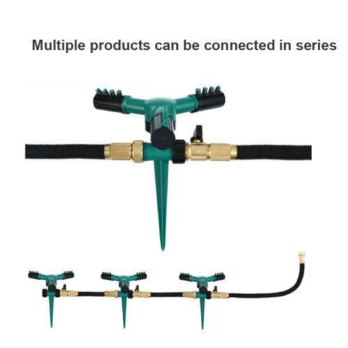 Adjustable 3 Nozzles 360 Degrees Rotating Garden Sprinklers Water Saving Atomizing Irrigation