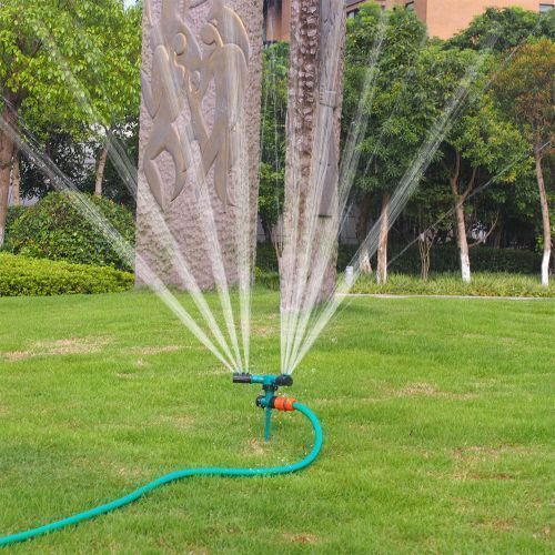 Adjustable 3 Nozzles 360 Degrees Rotating Garden Sprinklers Water Saving Atomizing Irrigation