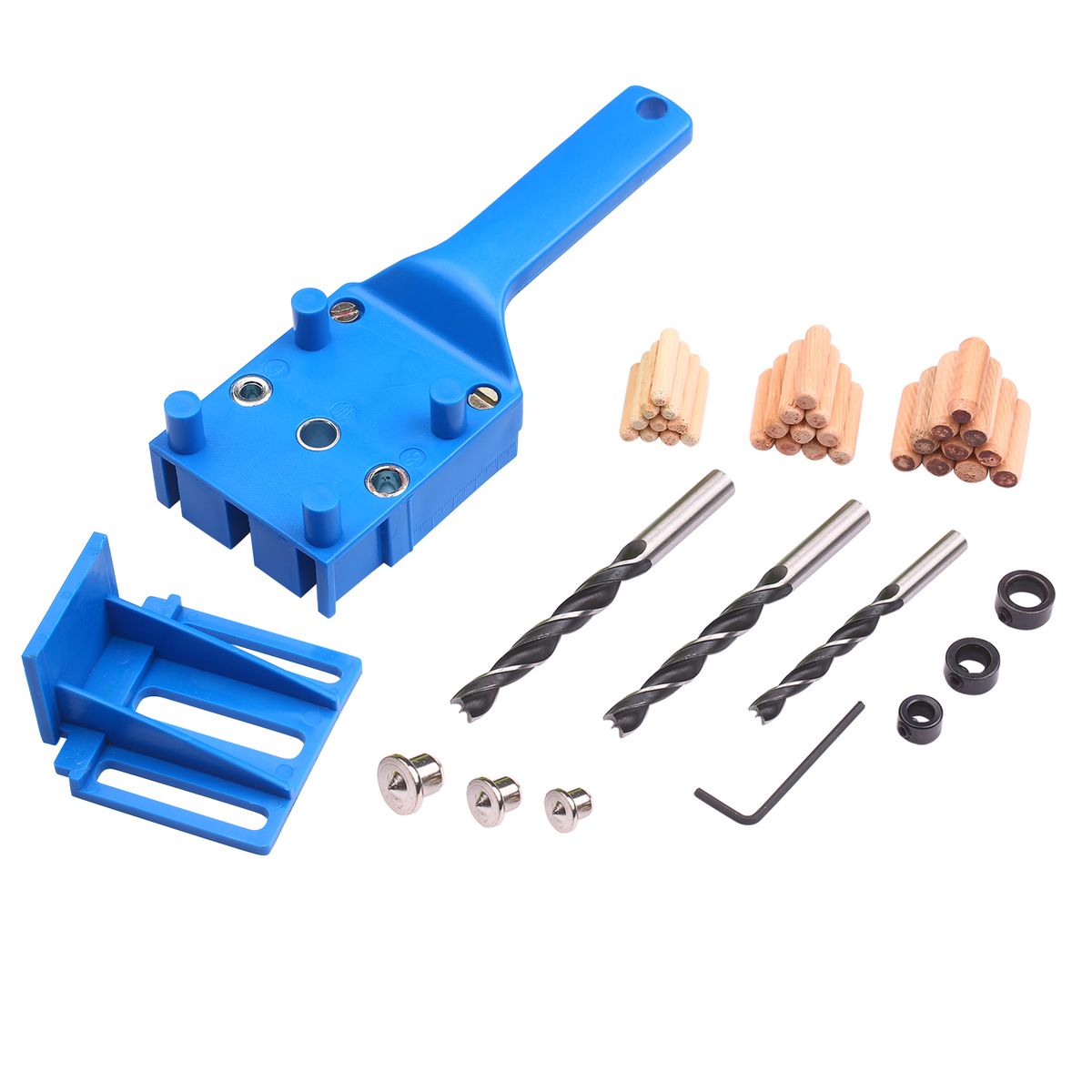 41pcs Quick Wood Doweling Jig Set Handheld Pocket Hole Jig