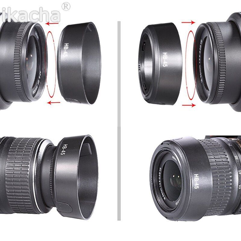 New Camera HB-45 Lens Hood For Nikon D3100 D5100 D3200 18-55 High Quality