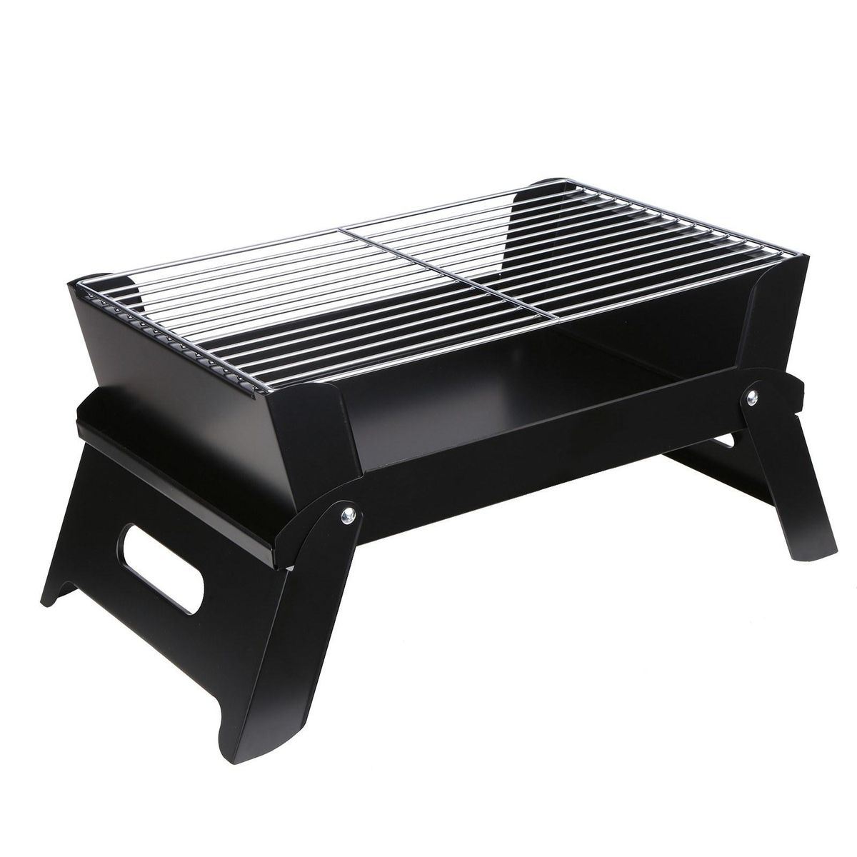 Portable Folding Charcoal Grill Stainless Steel Cooking Grate Tabletop Charcoal Barbecue Grill for Outdoor Camping Tailgating Traveling Picnic