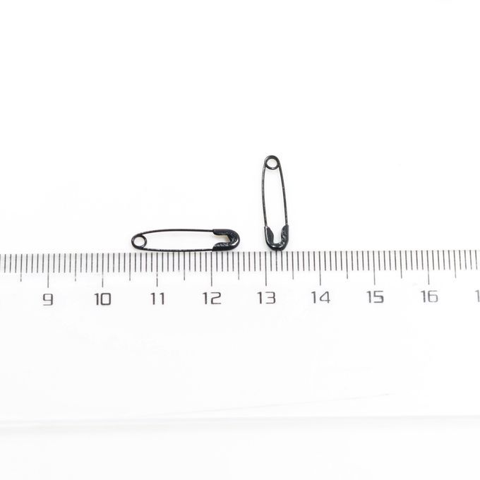 1000x Mini Safety Pins Clothing Label Tags Fasteners Black Pins Clips