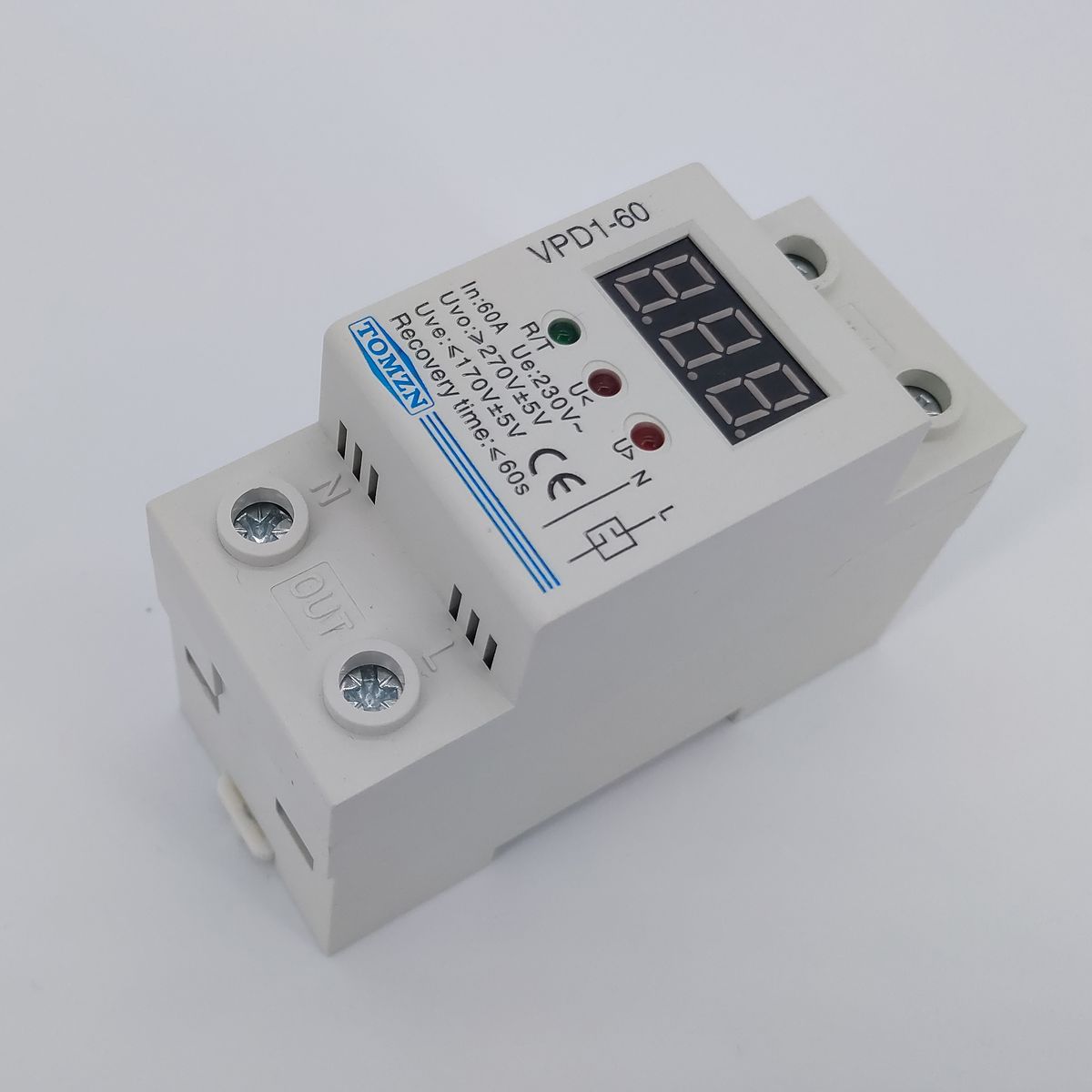 40A 60A 220V Automatic Reconnect Over Voltage Under Voltage