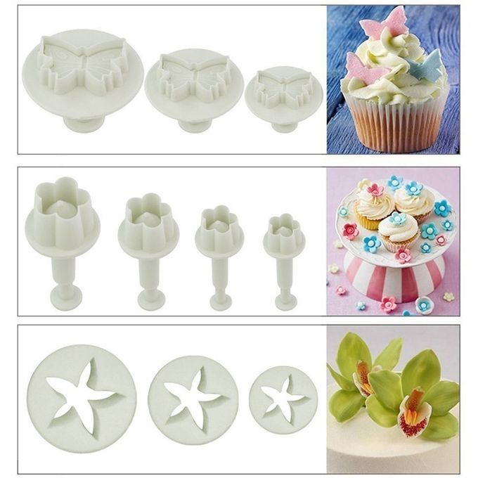 68pcs Cake Mold Set Plunger Fondant Cutter Cakes Biscute