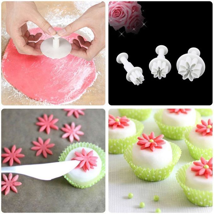 68pcs Cake Mold Set Plunger Fondant Cutter Cakes Biscute