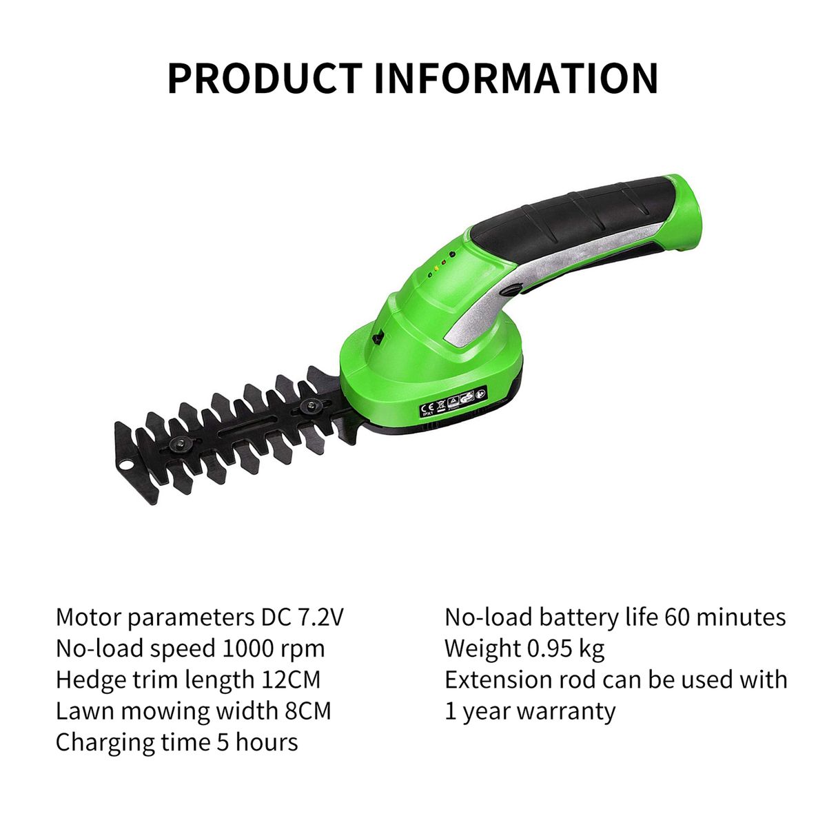 2 In 1 Cordless Grass Shears, Hedge Trimmer, Electric