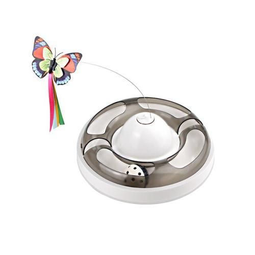 Creative Cat Toys Tease Cats Orbit Butterflies With Tracks Fly Cat Toys Colorful Butterfly Funny Dog Cat Toys Cat Supplies