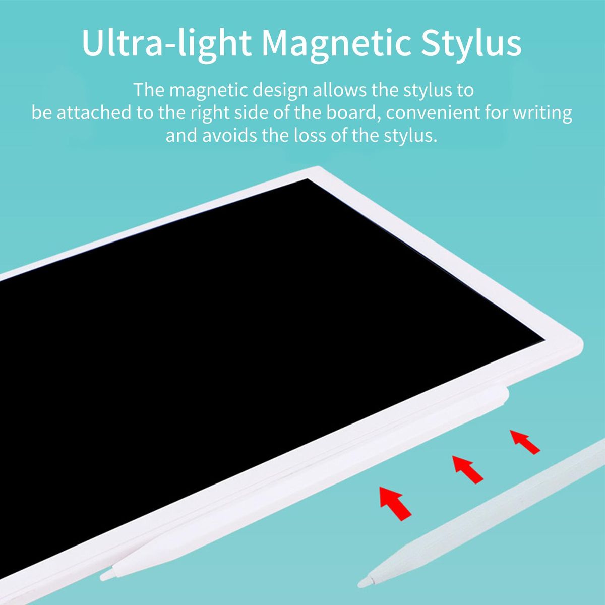 13 Inch LCD Writing Tablet Board Colorful Screen with Stylus Drawing Writing Taking Notes Leaving Messages for Toddlers Boys Girls & Adults White