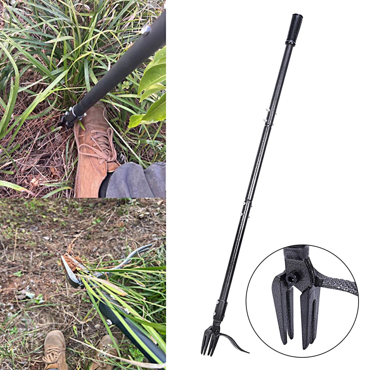 1 Set Hand Puller Foot Pedal Claw Weeder Garden Stand Up Puller Tool B