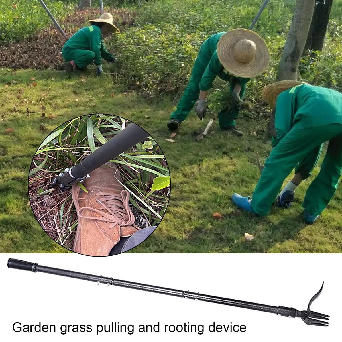 1 Set Hand Puller Foot Pedal Claw Weeder Garden Stand Up Puller Tool B