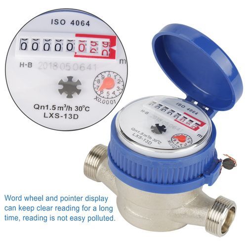 1/2 Inch Cold Water Meter Read With Fittings 360 Adjustable Rotary Co