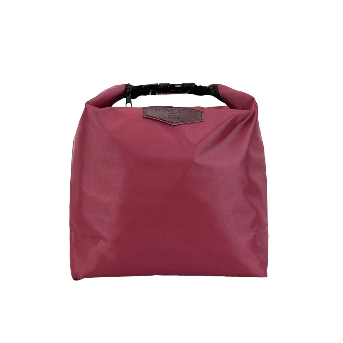 Insulated Lunch Bag School Students Thermal Bento Box Carrying Pouch Wine Red