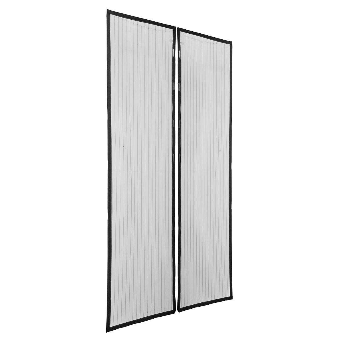 1.9x1m Magic Magnets Mesh Net Hands Free Anti Mosquito Screen Bug Door Curtain Black