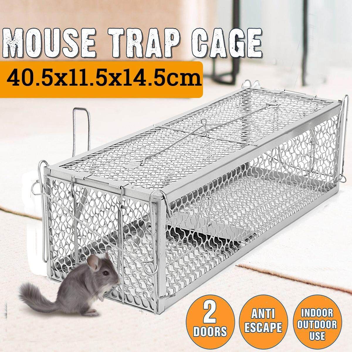Dual Side Rat Cage Trap Snap Mouse Animal Catcher Rodent Live Indoor Outdoor