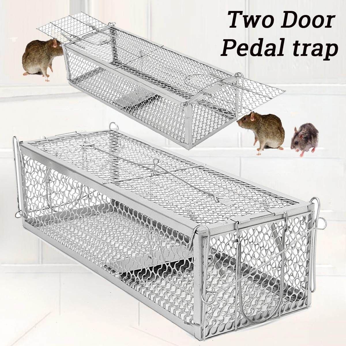 Dual Side Rat Cage Trap Snap Mouse Animal Catcher Rodent Live Indoor Outdoor