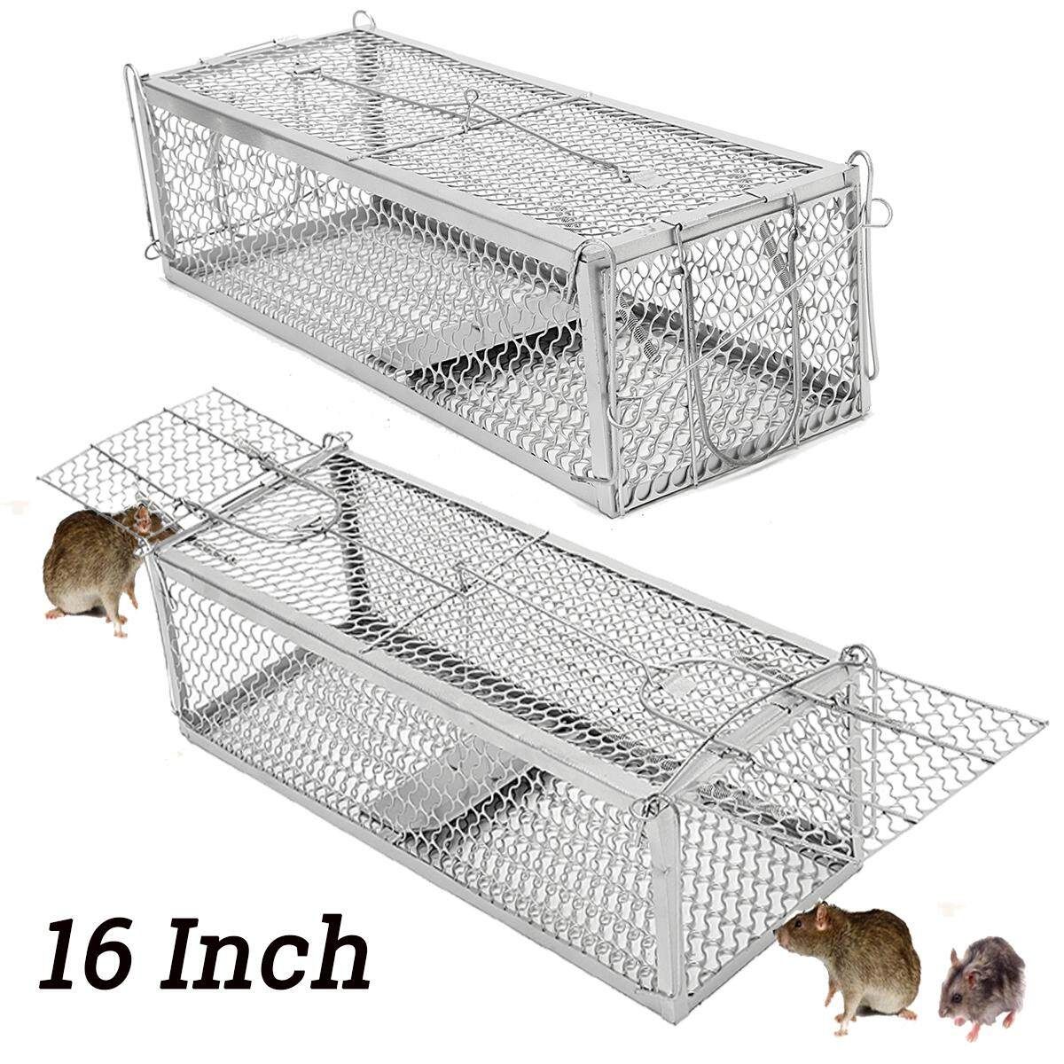 Dual Side Rat Cage Trap Snap Mouse Animal Catcher Rodent Live Indoor Outdoor