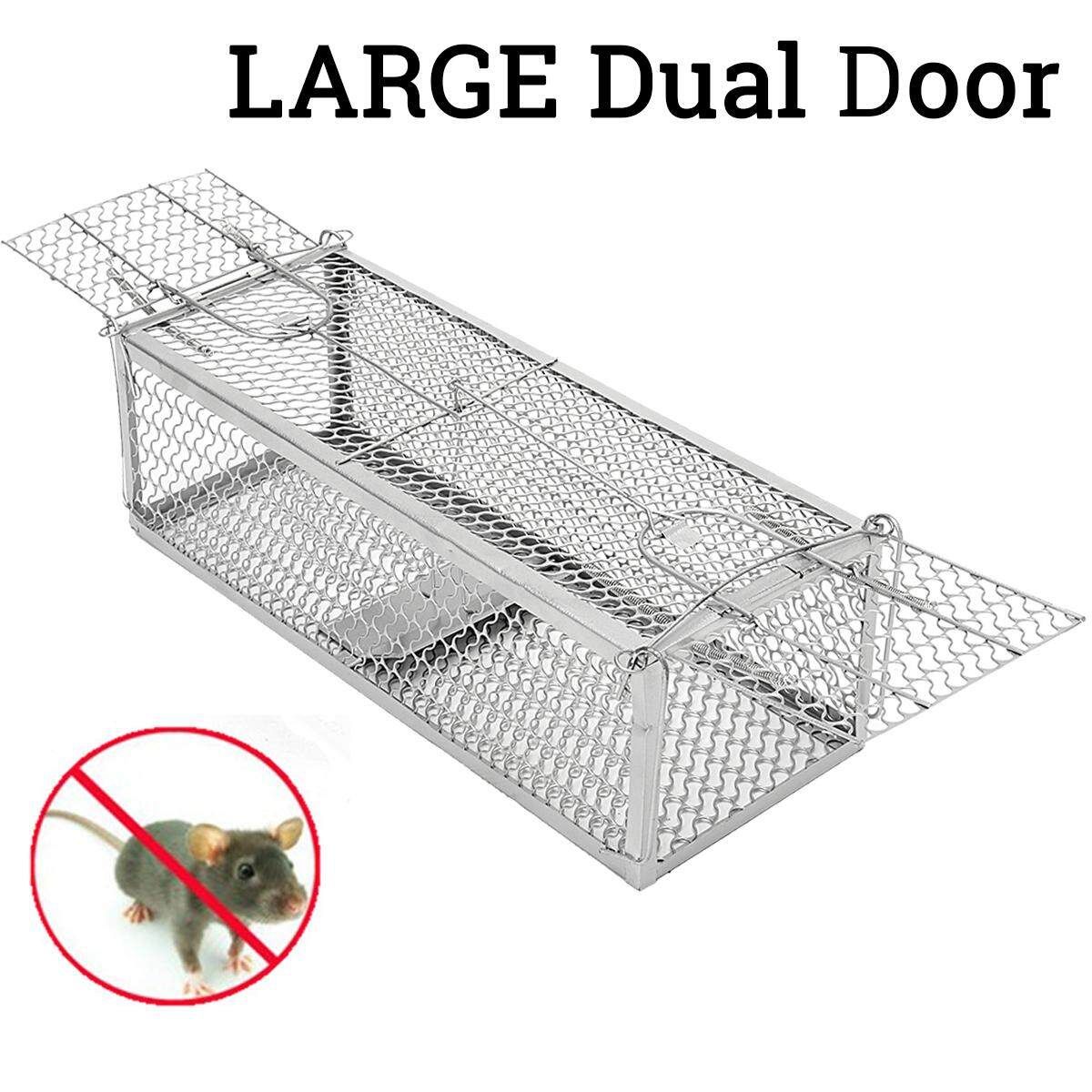 Dual Side Rat Cage Trap Snap Mouse Animal Catcher Rodent Live Indoor Outdoor