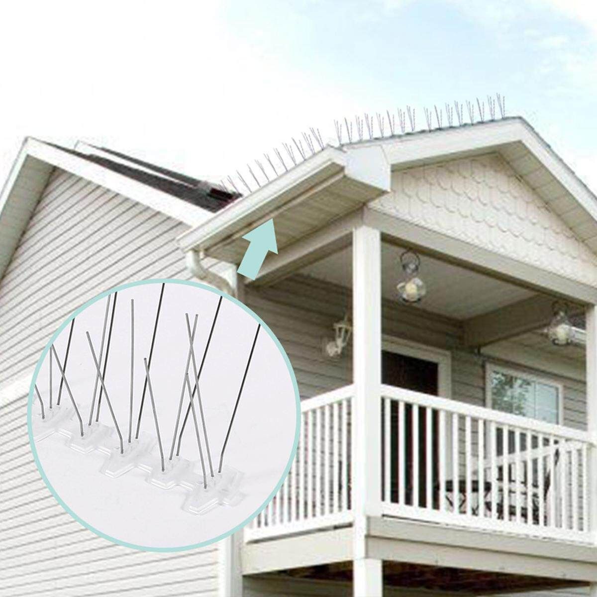 50cm(19.6") Stainless Steel Anti Bird Spike Pigeon Repellent Pest Control Garden Orchard Fence