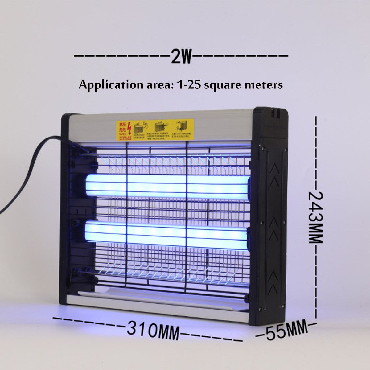 2/6/8W Electric Mosquito Fly Killer Insect UV Lamp Home Pest Catcher 2W