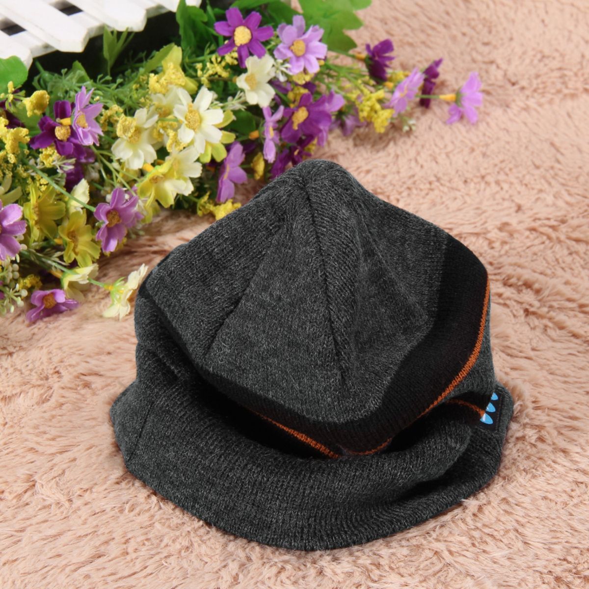 Warm Beanie Hat Wireless Bluetooth Headphone (Black) BDZ