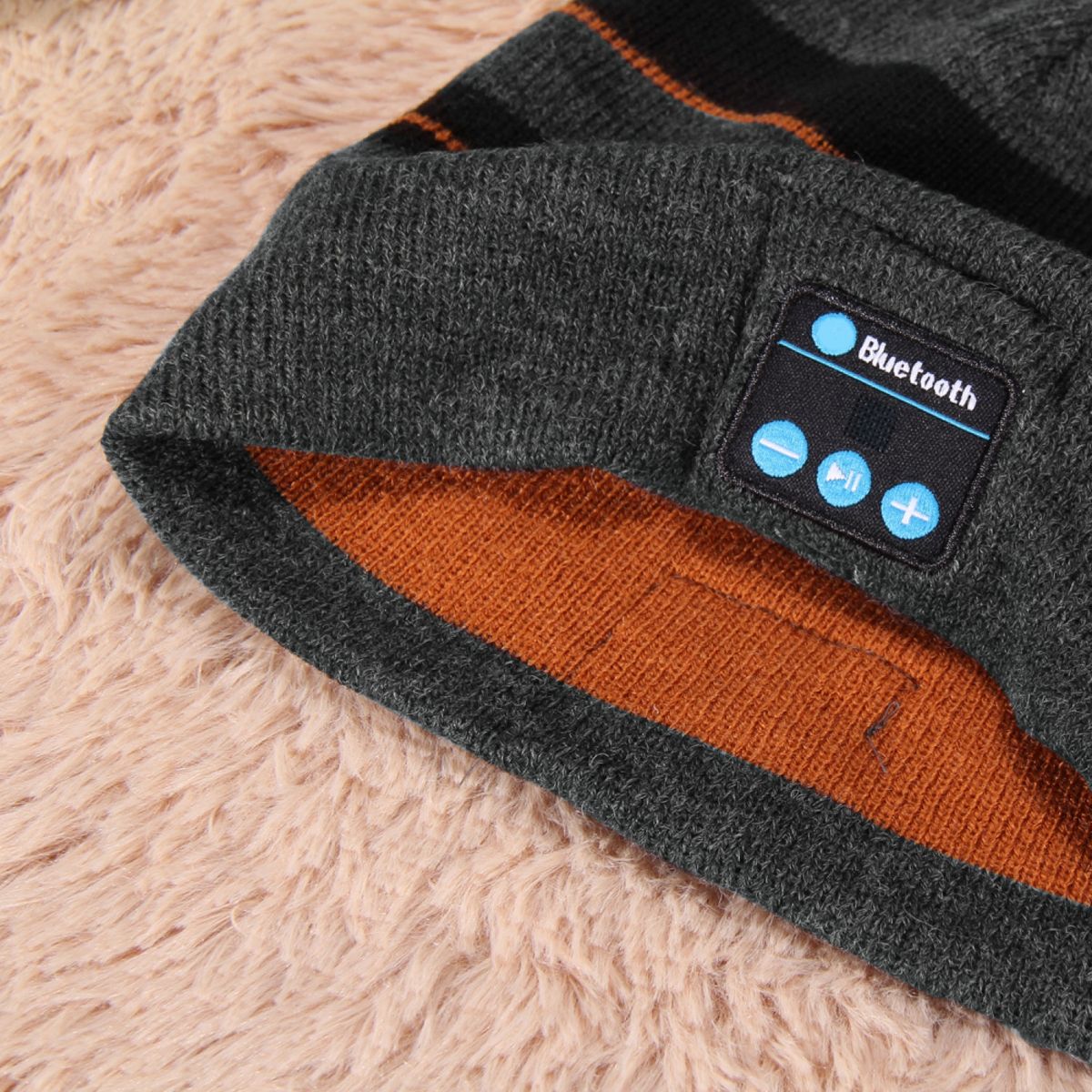 Warm Beanie Hat Wireless Bluetooth Headphone (Black) BDZ