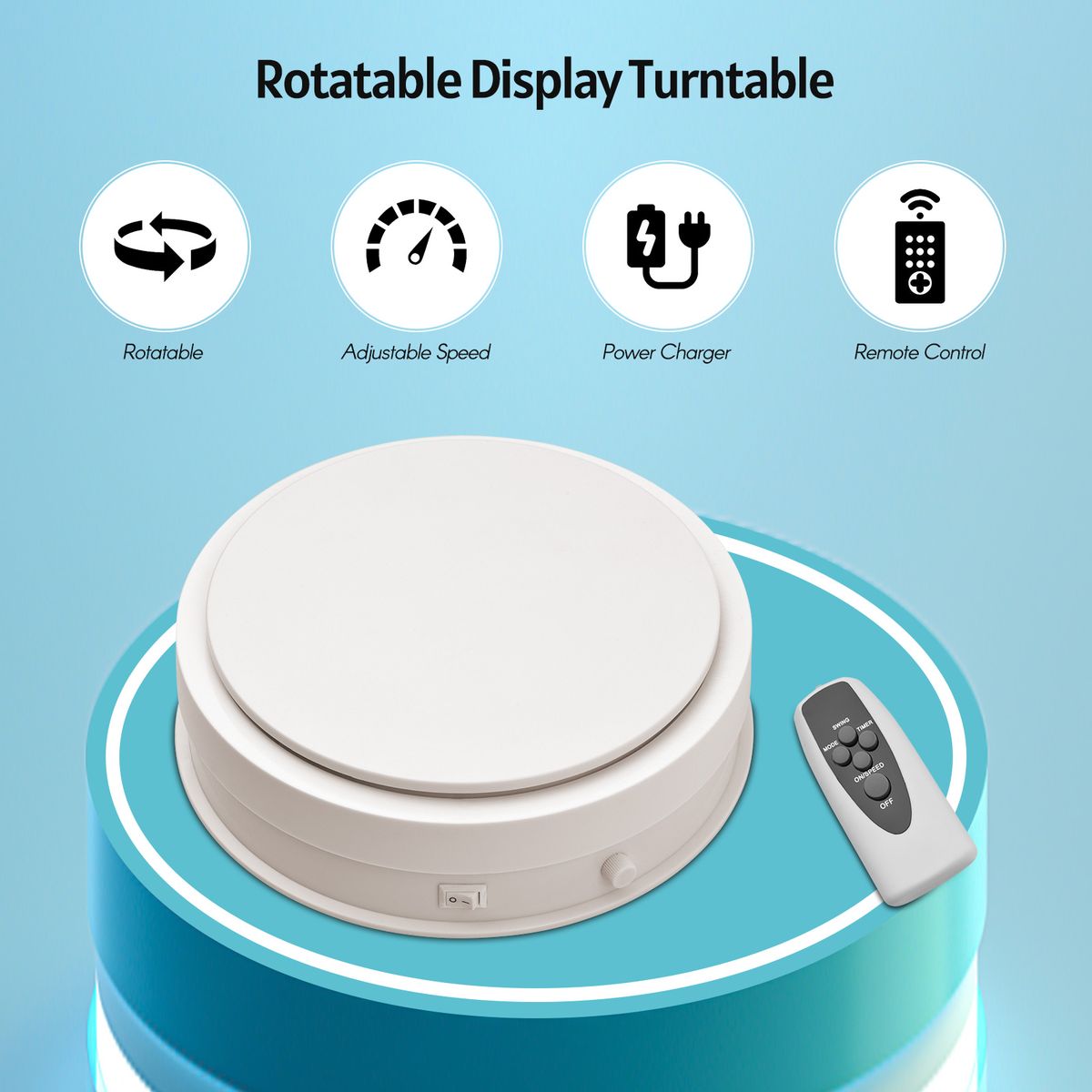 8-inch 360 Degree Photography Display Turntable Motorized