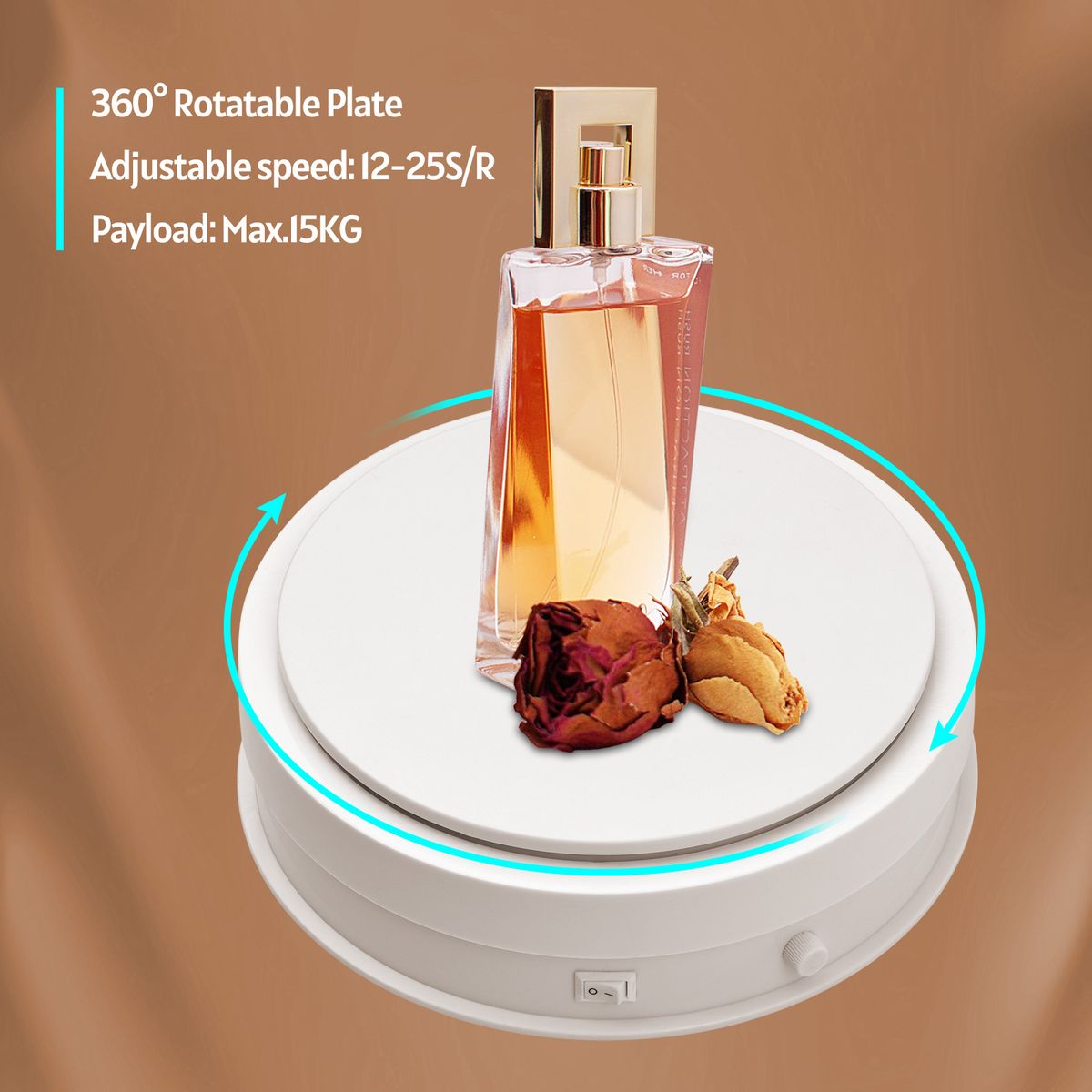 8-inch 360 Degree Photography Display Turntable Motorized