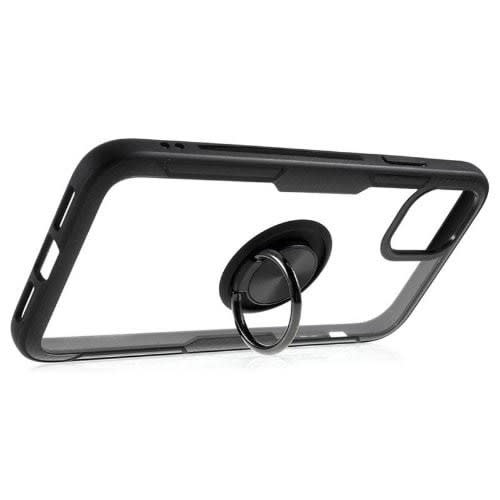 Transparent Back Cover Case Pouch For iPhone 12 Pro Max - 6.7" - Black